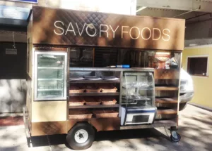 Food Cart Advertising by KNAM Media, Savory Foods