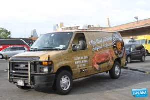 vehicle decals install for City Crab, New York