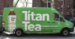 Van Wrap installation for Titan Tea by KNAM, Brooklyn, NY
